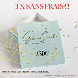 Activation paiement 3x sans frais 250 €