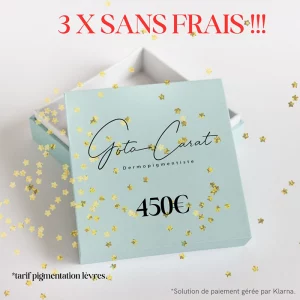 Activation paiement 3x sans frais 450 €
