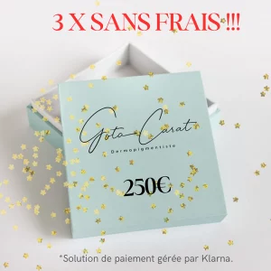 Activation paiement 3x sans frais 250 €