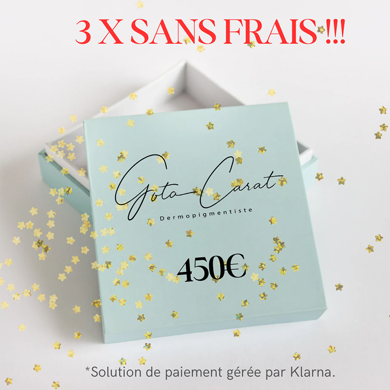 Activation paiement 3x sans frais 450 €